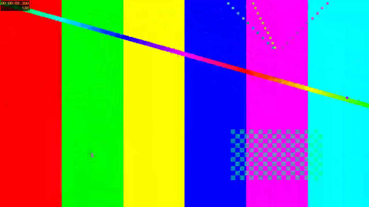Low bitrate test frame for compression comparison
